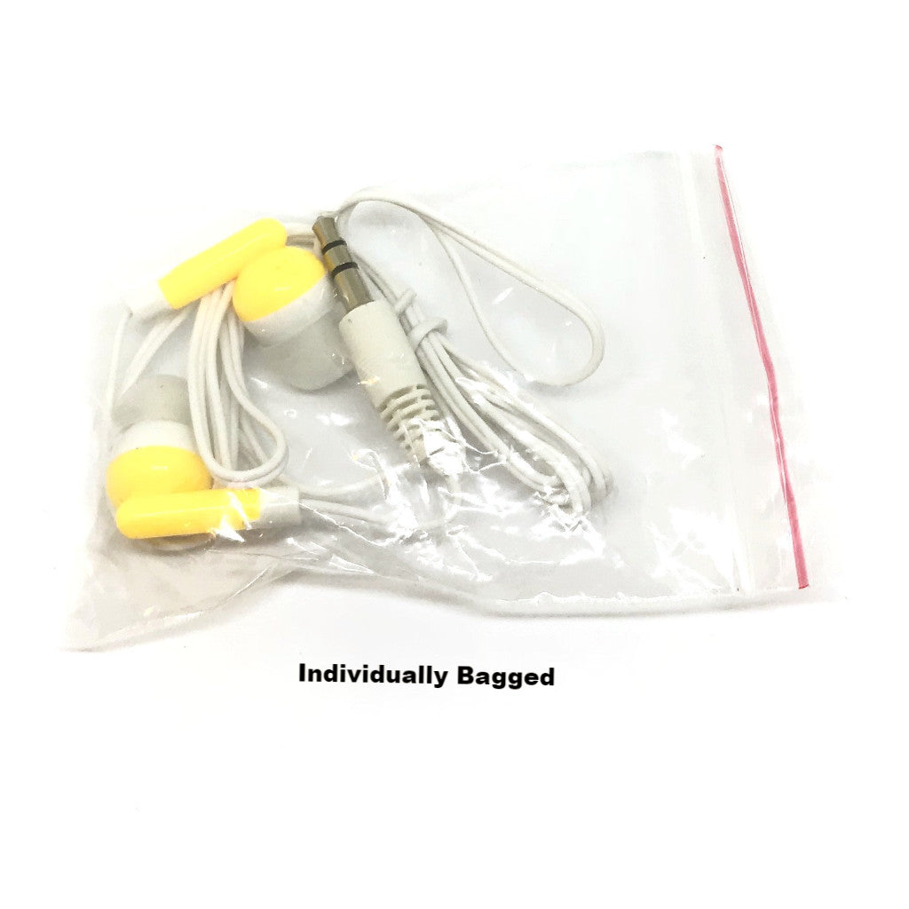 Yellow/Gold Stereo Earbud Headphones