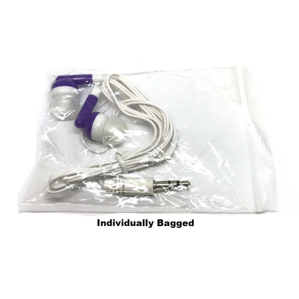 Purple Stereo Earbud Headphones