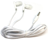 Image of White Stereo Deluxe Earbuds With Microphone