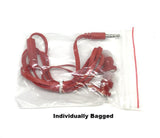 Image of Red Stereo Deluxe Earbuds With Microphone