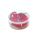 Image of Red Stereo Deluxe Earbuds With Microphone