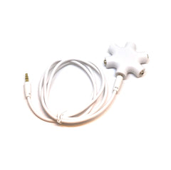 Earbud and Headphone 5 Way Audio Splitter With Cord