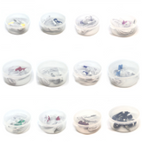 Image of 50 Pack Of Earbuds With Hard Shell Case Random Color