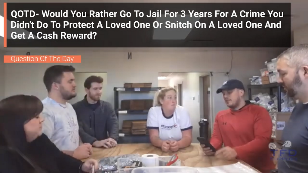 QOTD- Would You Rather Go To Jail For 3 Years For A Crime You Didn't Do To Protect A Loved One Or Snitch On A Loved One And Get A Cash Reward?