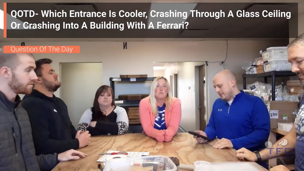 QOTD- Which Entrance Is Cooler, Crashing Through A Glass Ceiling Or Crashing Into A Building With A Ferrari?
