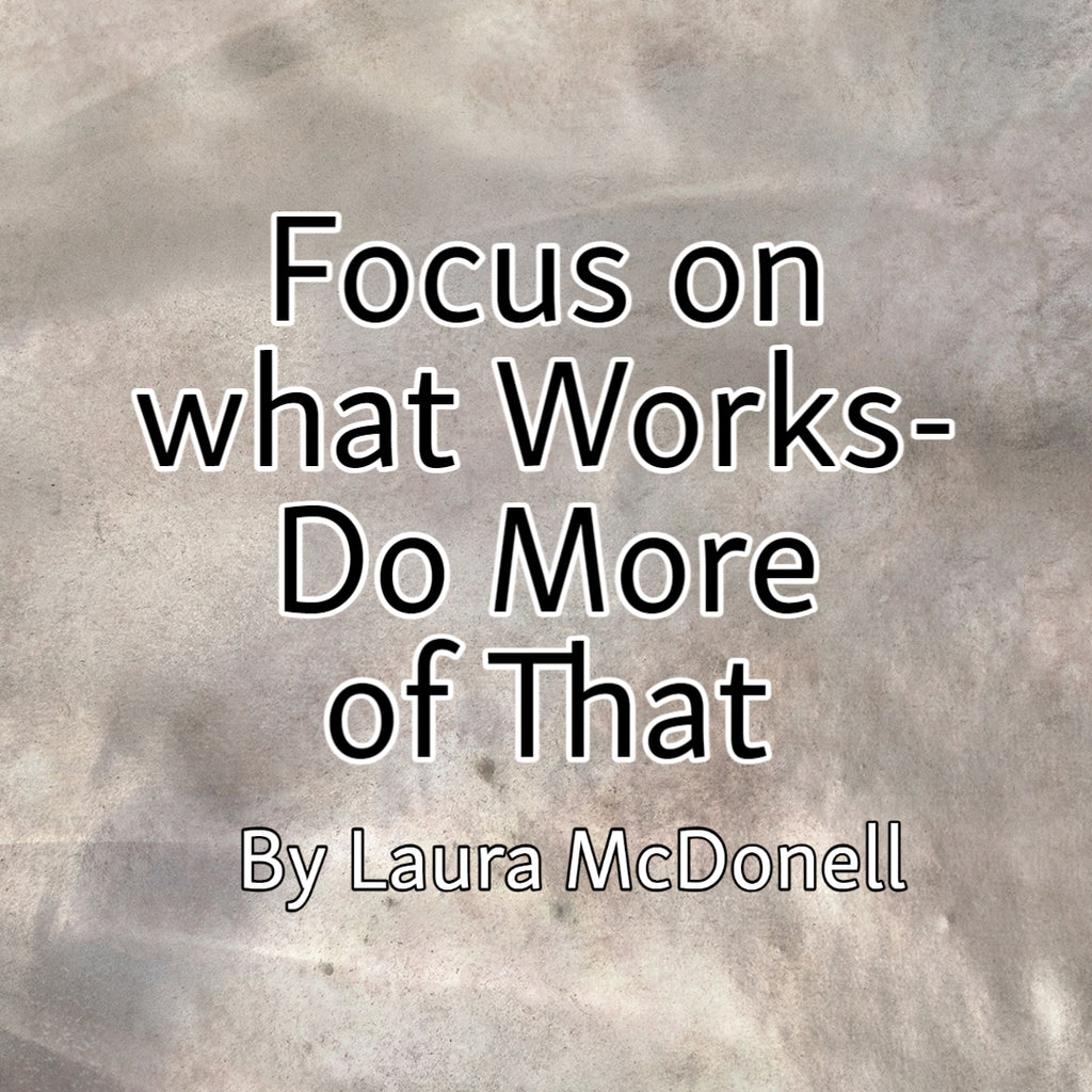 Focus on what Works- Do More of That By Laura McDonell