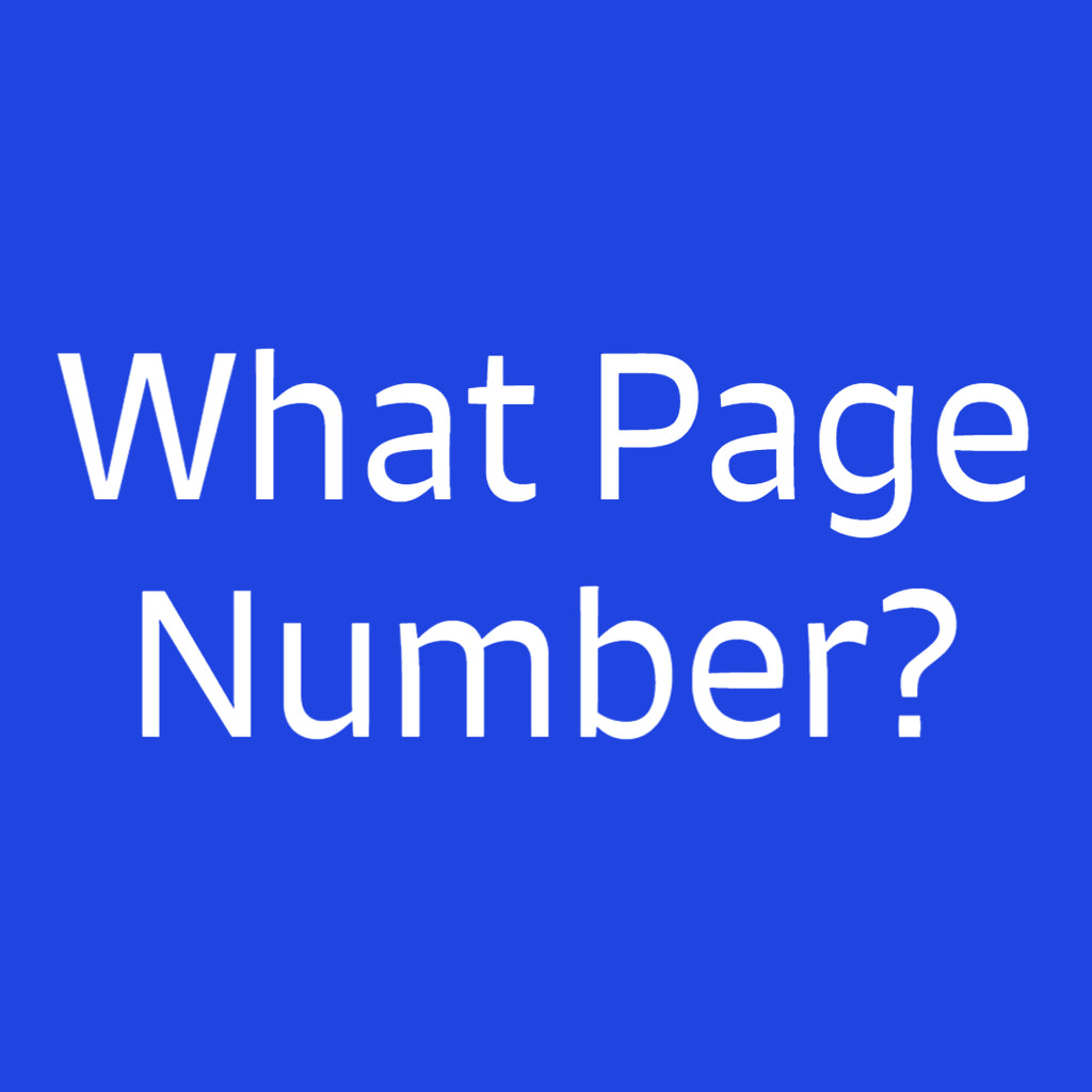 What Page Number?