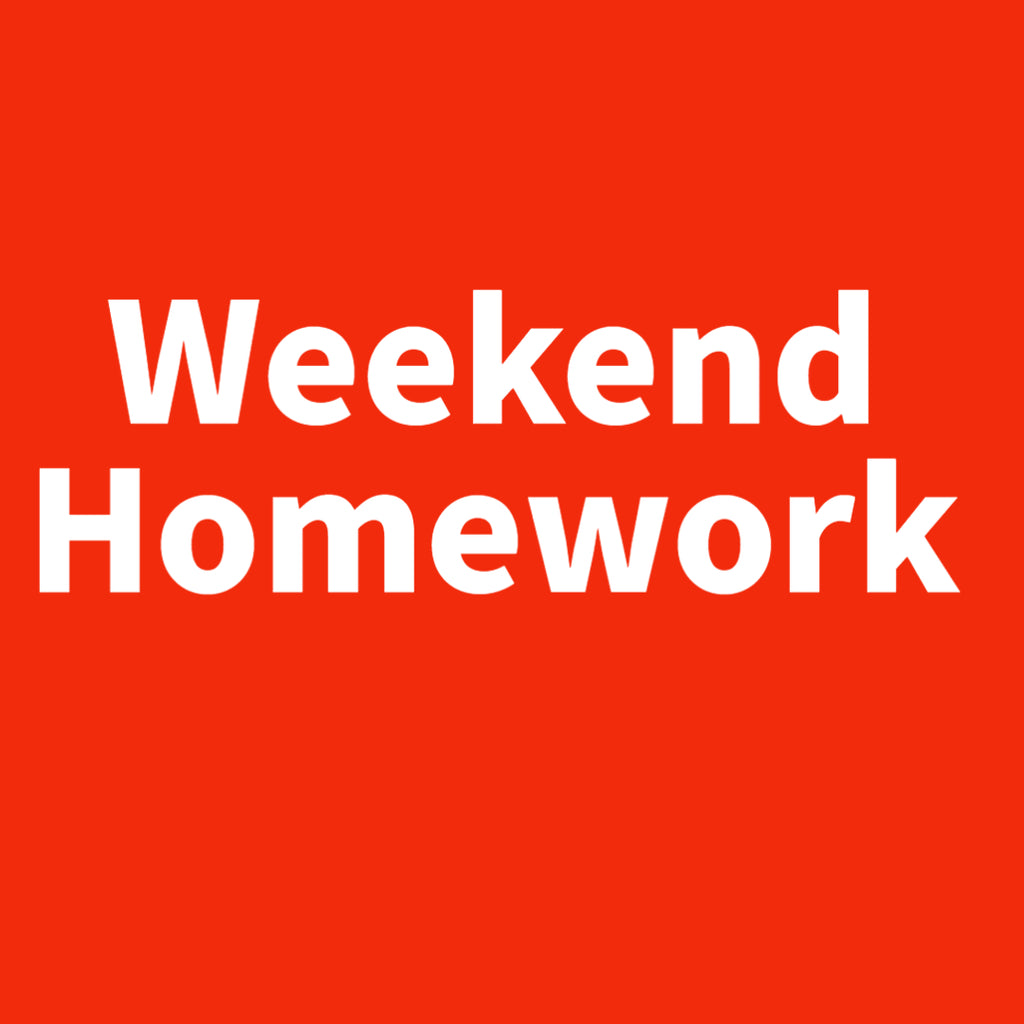 Weekend Homework – TFD Supplies