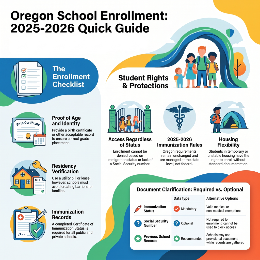 Oregon School Enrollment Requirements in 2026: What Families Need to Know