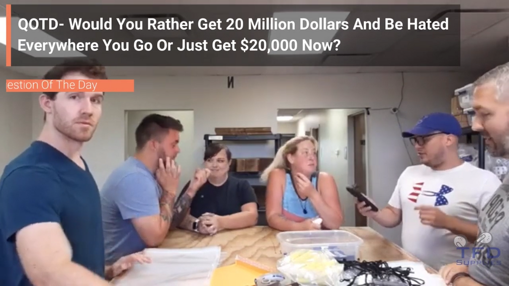 QOTD-Would You Rather Get 20 Million Dollars And Be Hated Everywhere You Go Or Just Get $20,000 Now?