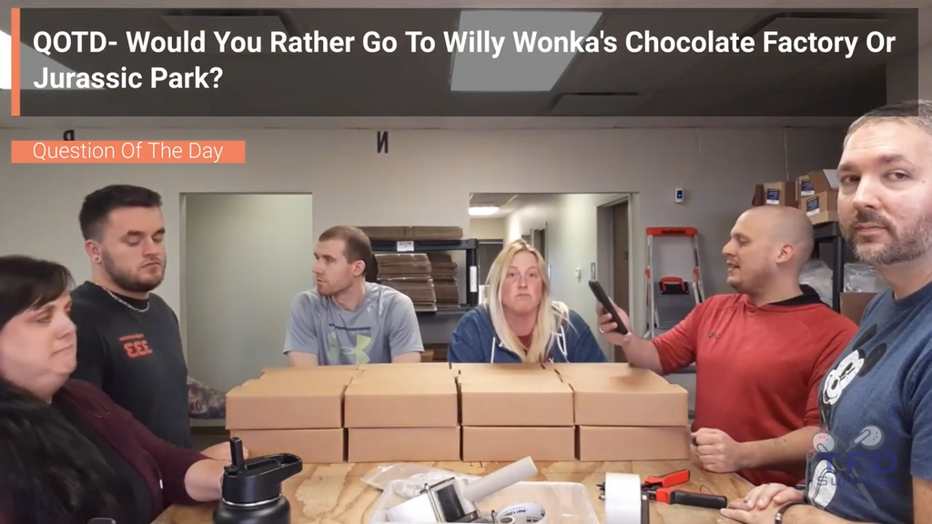 QOTD- Would You Rather Go To Willy Wonka's Chocolate Factory Or Jurassic Park?