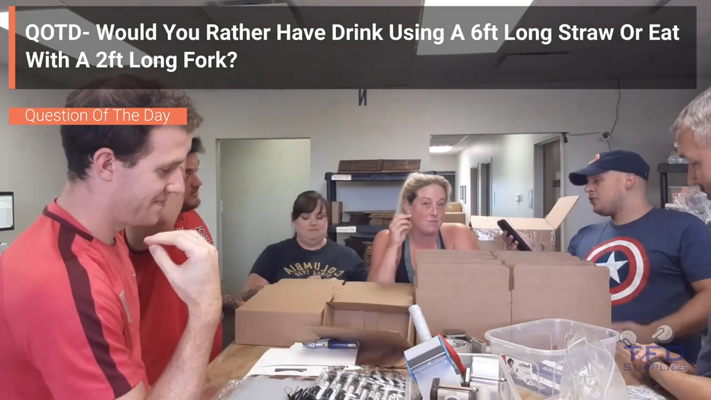QOTD- Would You Rather Have Drink Using A 6ft Long Straw Or Eat With A 2ft Long Fork?