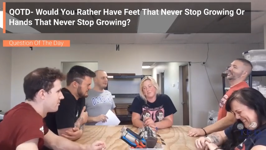 QOTD- Would You Rather Have Feet That Never Stop Growing Or Hands That Never Stop Growing?