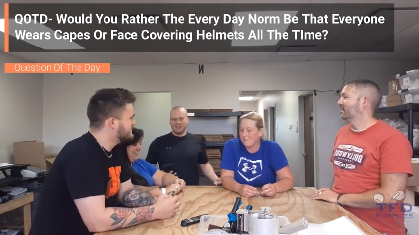 QOTD- Would You Rather The Every Day Norm Be That Everyone Wears Capes Or Face Covering Helmets?