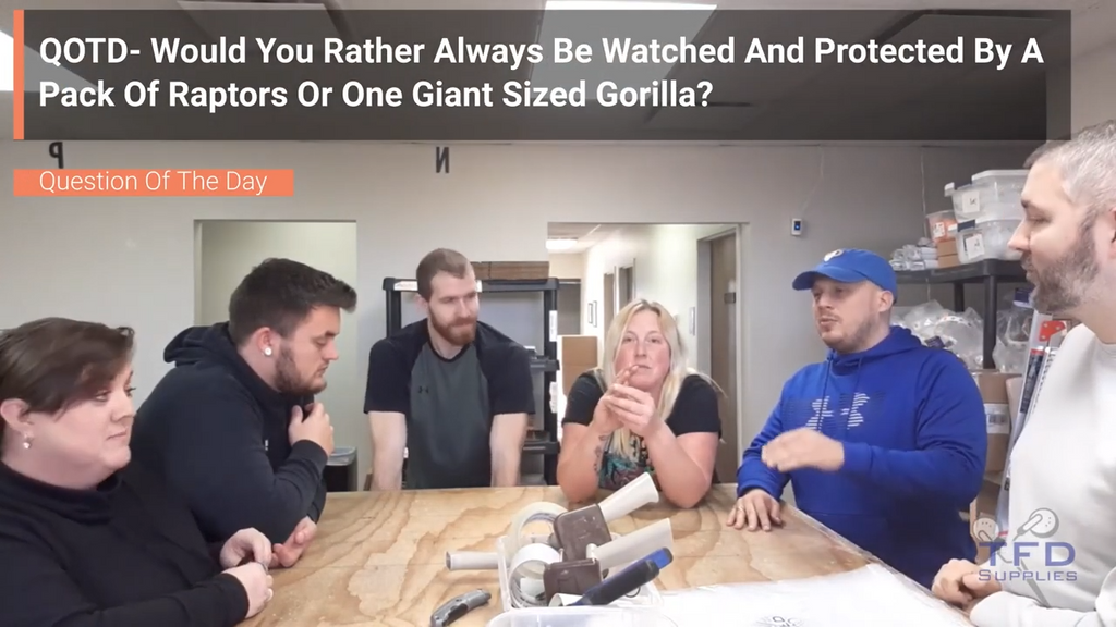 QOTD- Would You Rather Always Be Watched And Protected By A Pack Of Raptors Or One Giant Sized Gorilla?