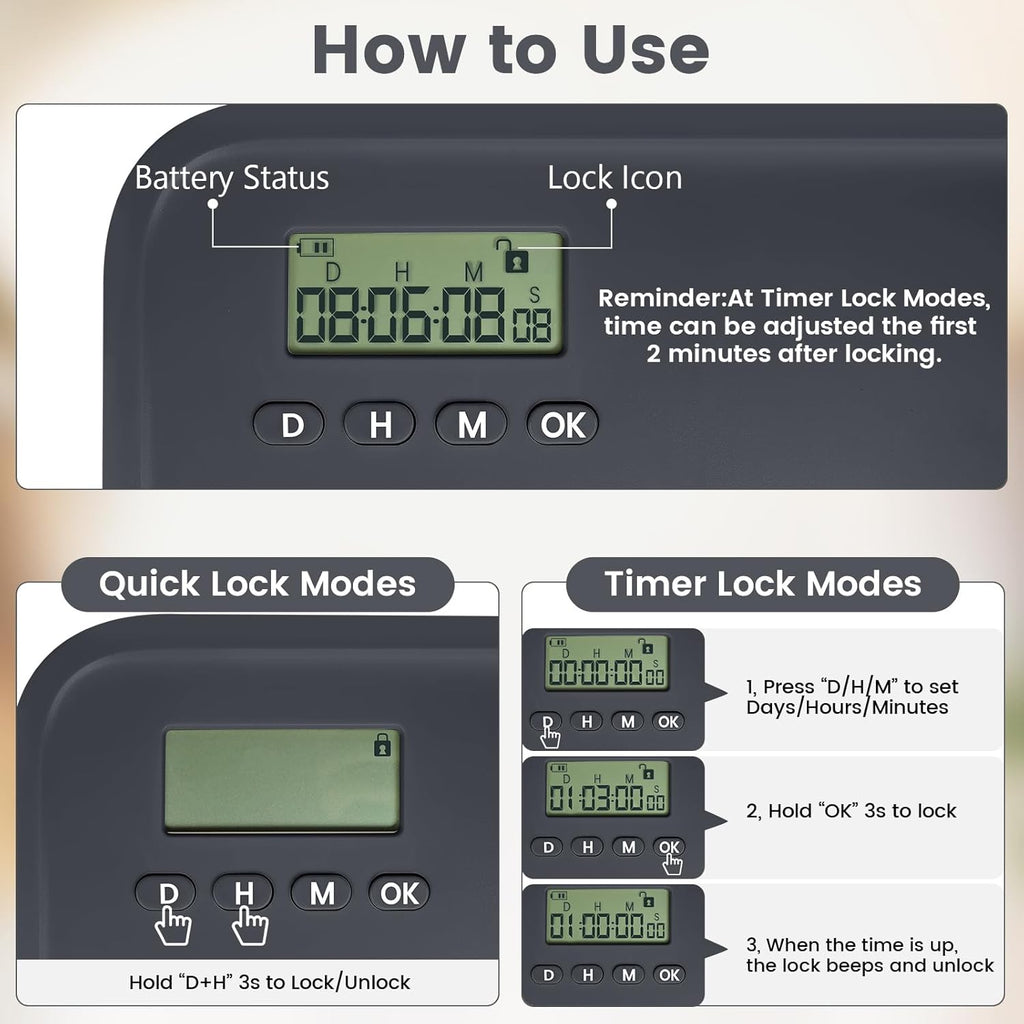 Computer Timed Lock Box Timed Lock Box for Phone & More | TFD Supplies
