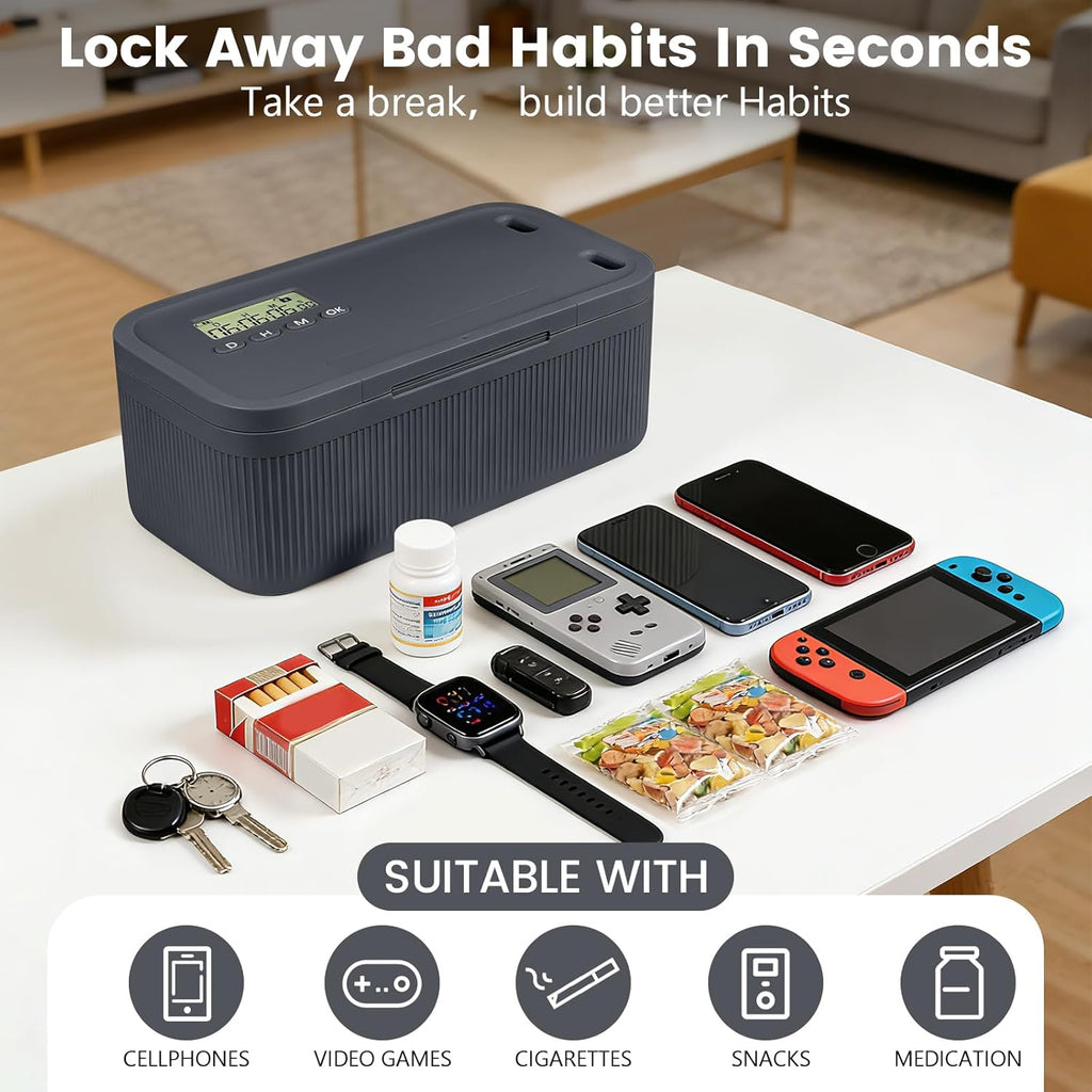 Timer Lockbox Phone Timed Lock Box for Phone & More | TFD Supplies