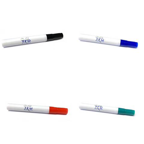5 Pack of Dry Erase Markers In Plastic Storage Tub