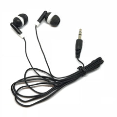 Black Stereo Earbud Headphones (Special Long 4ft Cord)