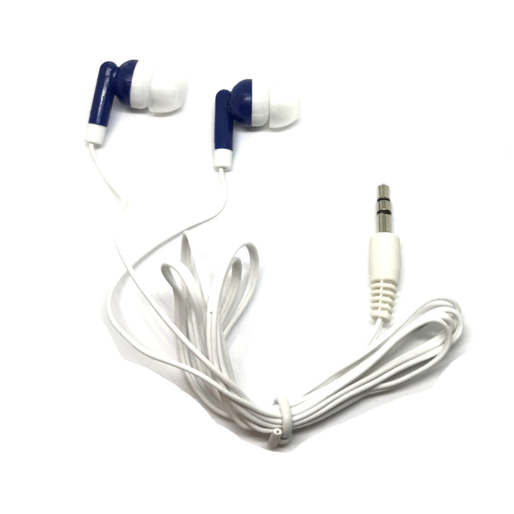 Navy Blue Stereo Earbud Headphones