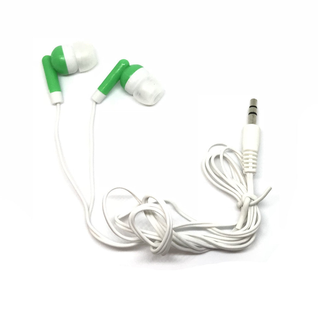 Green Stereo Earbud Headphones