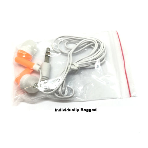 Image of Orange Stereo Earbud Headphones