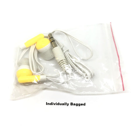 Image of Yellow/Gold Stereo Earbud Headphones