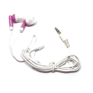 Pink Stereo Earbud Headphones