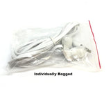 Image of White Stereo Deluxe Earbuds With Microphone