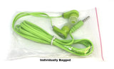 Image of Green Stereo Deluxe Earbuds With Microphone