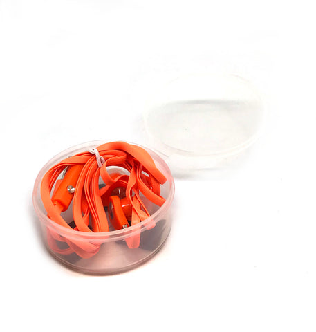 Image of Orange Stereo Deluxe Earbuds With Microphone