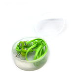 Image of Green Stereo Deluxe Earbuds With Microphone