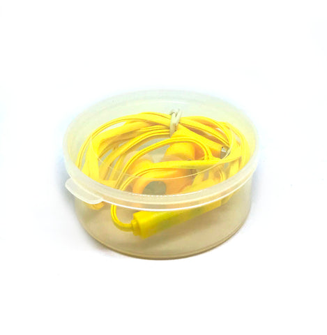 Yellow/Gold Stereo Deluxe Earbuds With Microphone