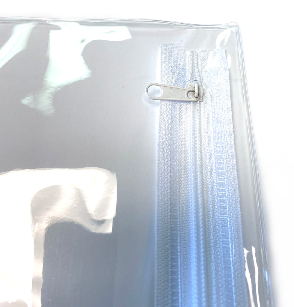 Binder Bag - Clear Plastic With Standard 3 Hole Punch And Zipper – TFD  Supplies
