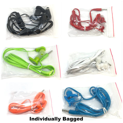 Image of Mixed Color Stereo Deluxe Earbuds With Microphone